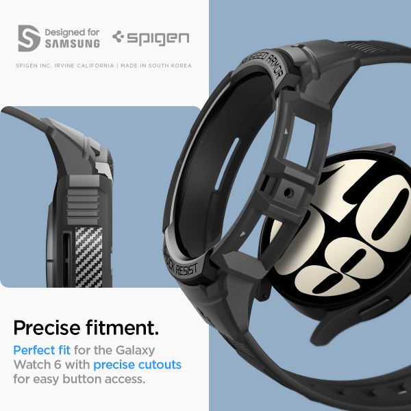 Spigen Rugged Armor™ Pro Case für die Samsung Galaxy Watch 6 - 44 mm - Schwarz