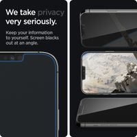 Spigen GLAStR Privacy EZ Fit Displayschutzfolie  + Applicator für das iPhone 13 Pro Max