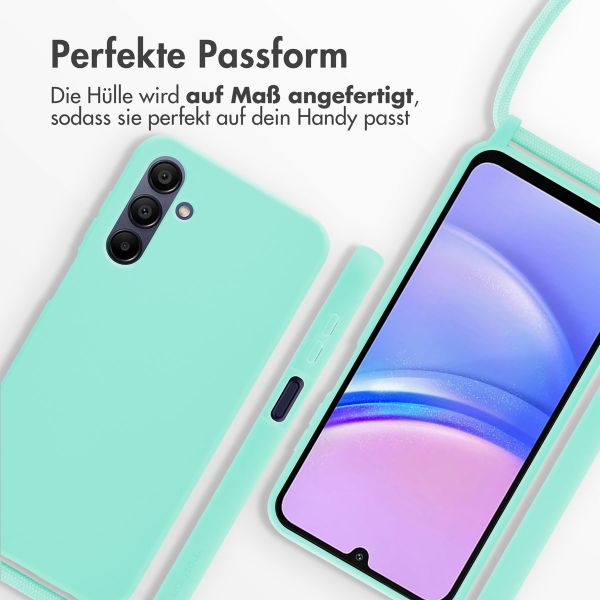 imoshion Silikonhülle mit Band für das Samsung Galaxy A15 (5G/4G) - Mintgrün