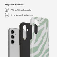 Selencia Vivid Back Cover Samsung Galaxy A55 - Colorful Zebra Sage Green