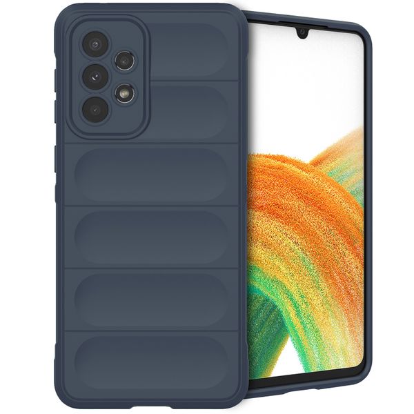 imoshion EasyGrip Back Cover für das Samsung Galaxy A33 - Dunkelblau