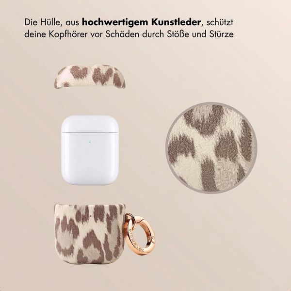 Selencia Sabi Hülle Panthermuster  Apple Airpods 1 / 2 - Soft Ivory