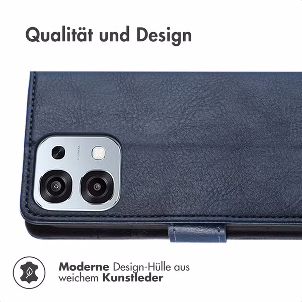 imoshion Luxuriöse Klapphülle Oppo A6 Pro (5G) - Dunkelblau