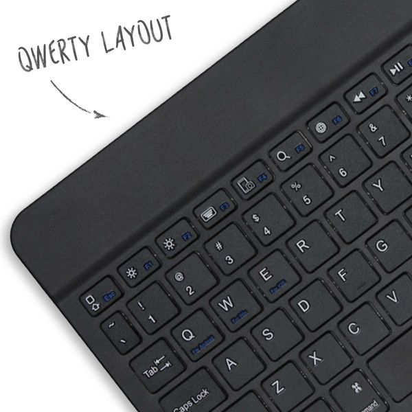 Accezz QWERTY Bluetooth Keyboard Klapphülle für das iPad Air 13 Zoll (2025) M3 / (2024) M2 - Schwarz