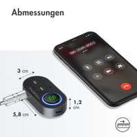 imoshion Bluetooth Adapter Auto - Bluetooth 5.1-Empfänger - 3,5 mm Jack / AUX - Schwarz