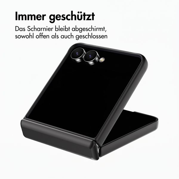 Accezz Color Backcover mit MagSafe und Ringständer Samsung Galaxy Z Flip 8 - Schwarz
