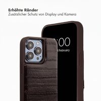 Selencia Nova Echtleder Backcover mit Kartenhalter Apple iPhone 13 Pro - Dark Chocolate