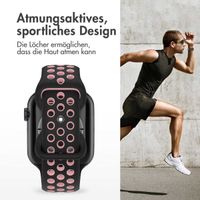 imoshion Sportarmband⁺ für die Apple Watch Series 1 bis 10 / SE / Ultra (2) (44/45/46/49 mm) - Größe S/M - Black Pink