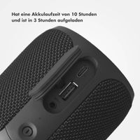 Selencia AquaPlay Bluetooth-Lautsprecher - Drahtloser Lautsprecher - Wasserdicht - Black