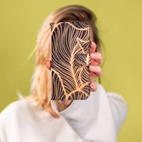 imoshion Design TPU Klapphülle Samsung Galaxy A41 - Golden Leaves