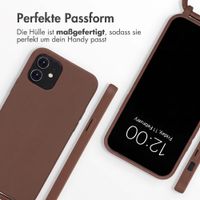 imoshion SilikonHülle mit Band Apple iPhone 12 (Pro) - Braun