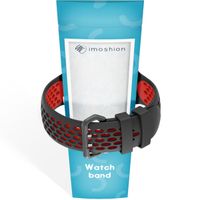 imoshion Silikonsportarmband Buckle für das Apple Watch Series 1 bis 10 / SE / Ultra (2) (44/45/46/49 mm) - Schwarz / Rot