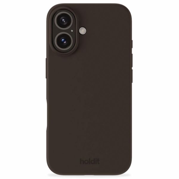 Holdit Silicone Case für das iPhone 16 - Chocolate