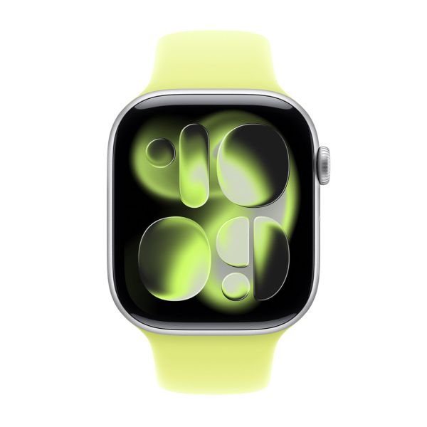 Apple Sport Armband für das  Apple Watch Series 1 - 9 / SE (38/40/41 mm) | Series 10 / 11 (42 mm) - Größe M/L - Neon Yellow