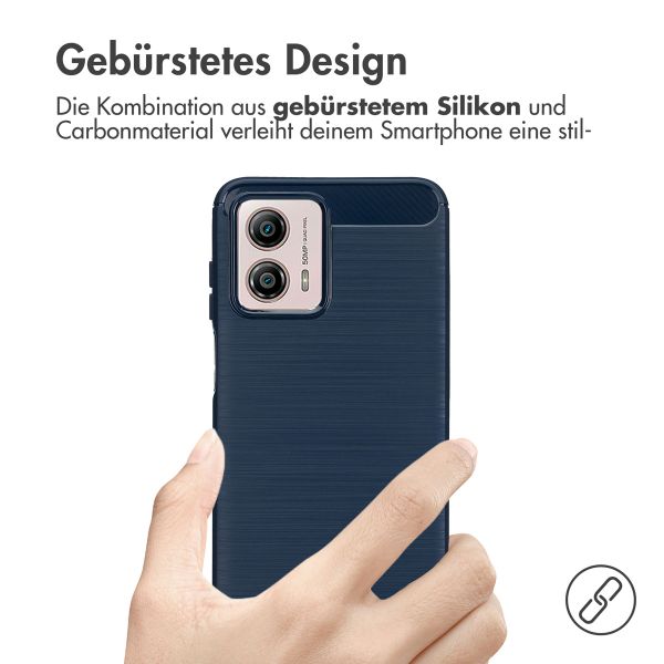 imoshion Brushed Back Cover für das Motorola Moto G53 - Dunkelblau