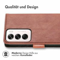 imoshion Luxuriöse Klapphülle Oppo Reno 12 Pro - Braun