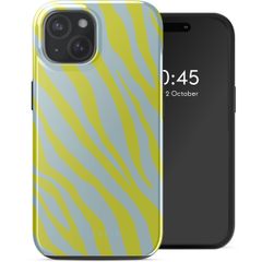 Selencia Vivid Rückabdeckung mit MagSafe Apple iPhone 15 - Zebra Winter Sky Titanium Yellow