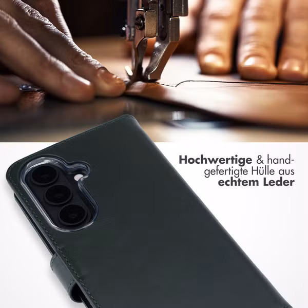 Selencia Echtleder Klapphülle Samsung Galaxy S26 - Grün
