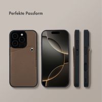 Selencia Riva Back Cover mit Kartenfach Apple iPhone 16 Pro - Mocha Brown