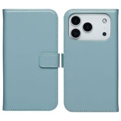 Selencia Echtleder Klapphülle Apple iPhone 17 Pro Max - Light Blue