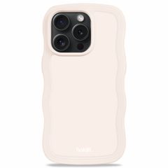 Holdit Wavy Case für das iPhone 15 Pro - Light Beige