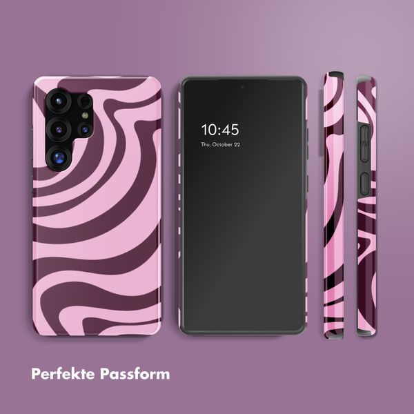 Selencia Vivid Rückabdeckung mit MagSafe Samsung Galaxy S25 Ultra - Wavy Swirl Pink Plum