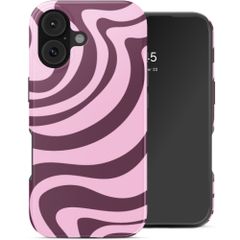 Selencia Vivid Back Cover Apple iPhone 17 - Wavy Swirl Pink Plum