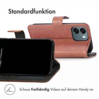 imoshion Luxuriöse Klapphülle Oppo A6 (5G) - Braun