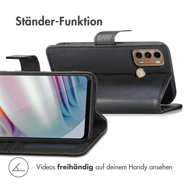imoshion Luxuriöse Klapphülle Motorola Moto G60 - Schwarz