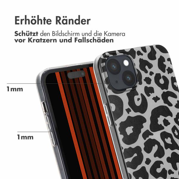 imoshion Design Hülle für das iPhone 15 Plus - Leopard / Schwarz