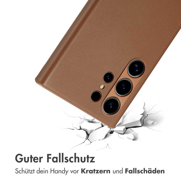 Accezz MagSafe Leather Backcover für das Samsung Galaxy S24 Ultra - Sienna Brown