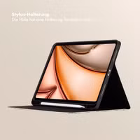 Selencia Sabi Klapphülle mit Leopardenmuster Apple iPad Air 11 Zoll (2025) M3 / (2024) M2 / Air 5 (2022) / Air 4 (2020) - Soft Ivory