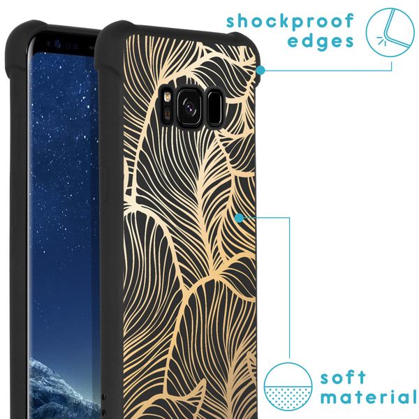 imoshion Design Hülle mit Band für das Samsung Galaxy S8 - Golden Leaves