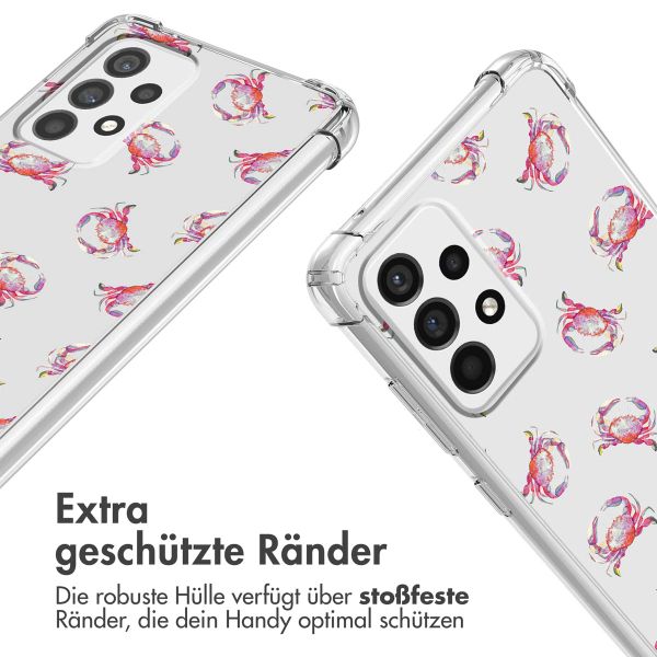imoshion Design Hülle mit Band Samsung Galaxy A52(s) (5G/4G) - Crab Watercolor