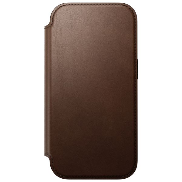 Nomad Modern Leather Folio Klapphülle Apple iPhone 18 Pro / 17 Pro - Brown