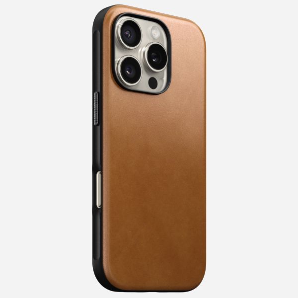 Nomad Modern Leather Case für das iPhone 16 Pro - English Tan