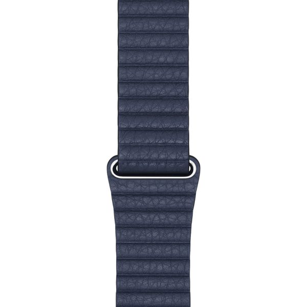 Apple ﻿Lederarmband L für Apple Watch Series 1-10 / SE / Ultra (2) - 42/44/45/46/49 mm - Diver Blue