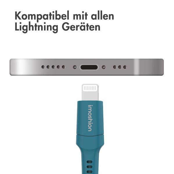 imoshion ﻿Lightning- auf USB-C-Kabel – nicht MFi-zertifiziert – Geflochtenes Gewebe – 1 m – Dunkelblau