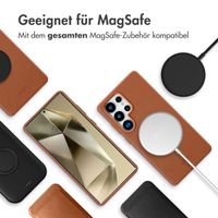 Accezz MagSafe Leather Backcover für das Samsung Galaxy S25 Ultra - Sienna Brown