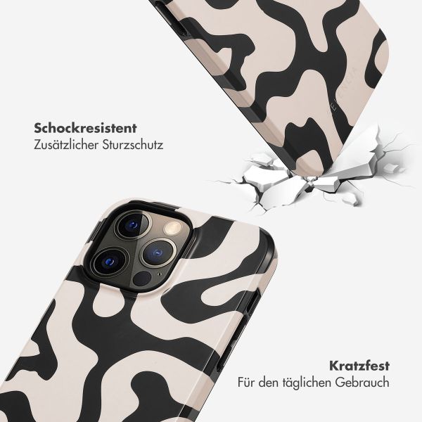 Selencia Vivid Tough Back Cover für das Apple iPhone 14 Pro Max - Art Wave Black