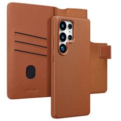 Accezz 2-in-1 Klapphülle aus Leder mit MagSafe für das Samsung Galaxy S25 Ultra - Sienna Brown