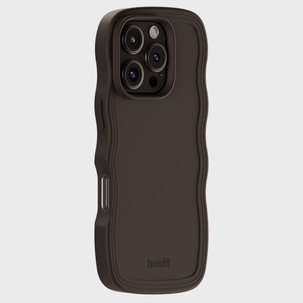 Holdit Wavy Case für das Apple iPhone 16 Pro Max - Chocolate