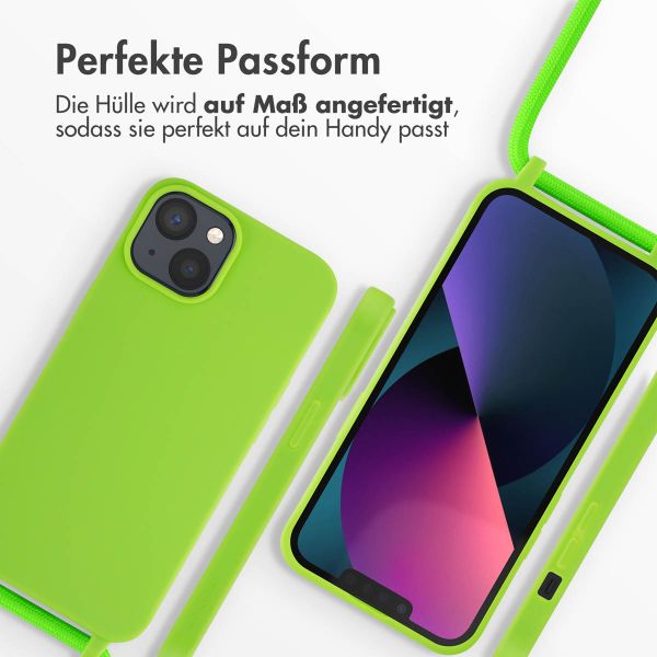 imoshion SilikonHülle mit Band Apple iPhone 14 - Fluor Groen