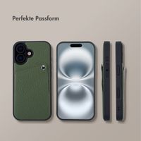Selencia Riva Back Cover mit Kartenfach Apple iPhone 16 - Sage Green
