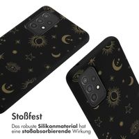 imoshion Silikonhülle design mit Band für das Samsung Galaxy A52(s) (5G/4G) - Sky Black