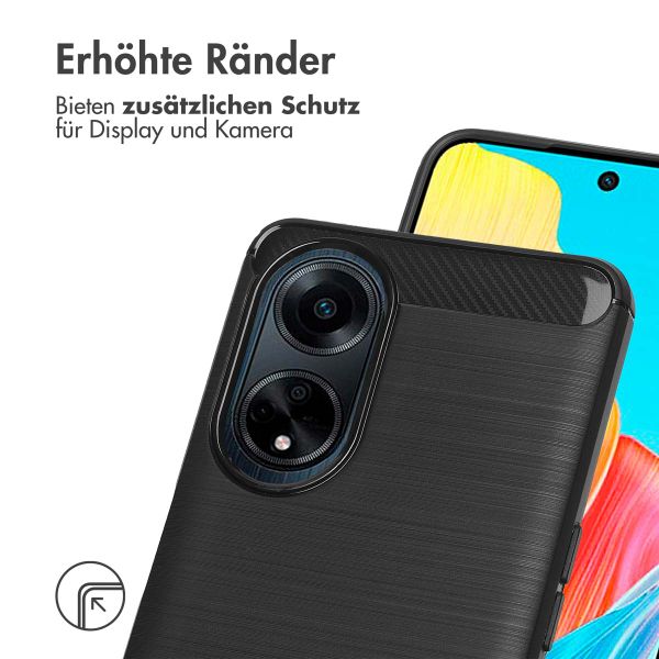 imoshion Brushed Back Cover für das Oppo A98 - Schwarz