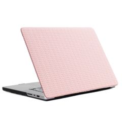 Selencia Cover mit gewebter Oberfläche für das MacBook Pro 14 Zoll (2021 / 2023 M3 chip / 2024 M4 chip) - A2442 / A2779 / A2918 / A3112 / A3185 / A3401 - Rosa