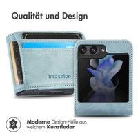imoshion Luxuriöse Klapphülle Samsung Galaxy Z Flip 5 - Hellblau