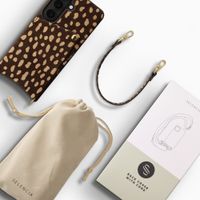 Selencia Nova Echtleder Backcover mit Kartenhalter Samsung Galaxy S25 - Fawn Chic