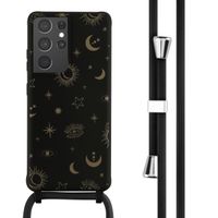 imoshion Silikonhülle design mit Band für das Samsung Galaxy S21 Ultra - Sky Black